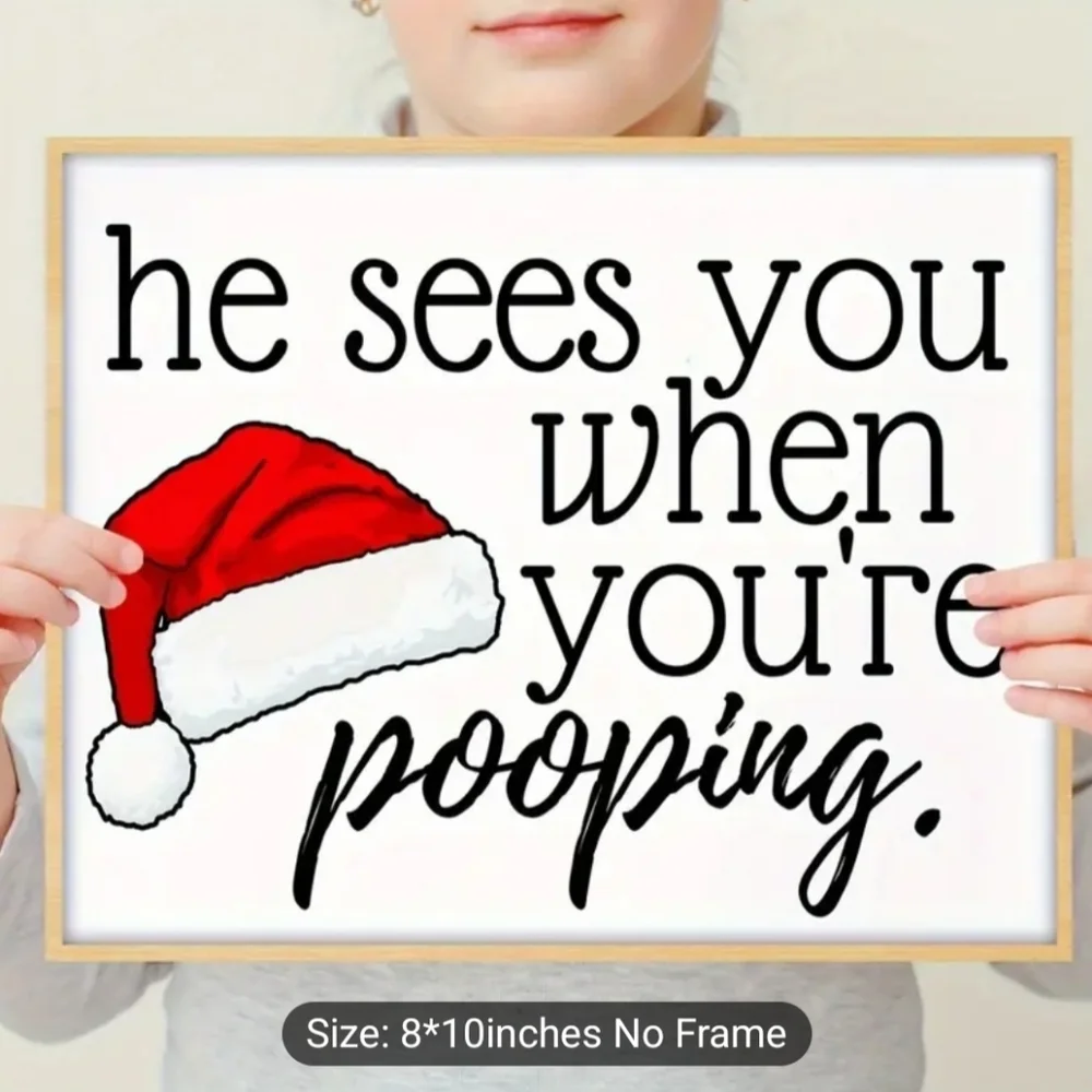 Funny Christmas Bathroom Decor